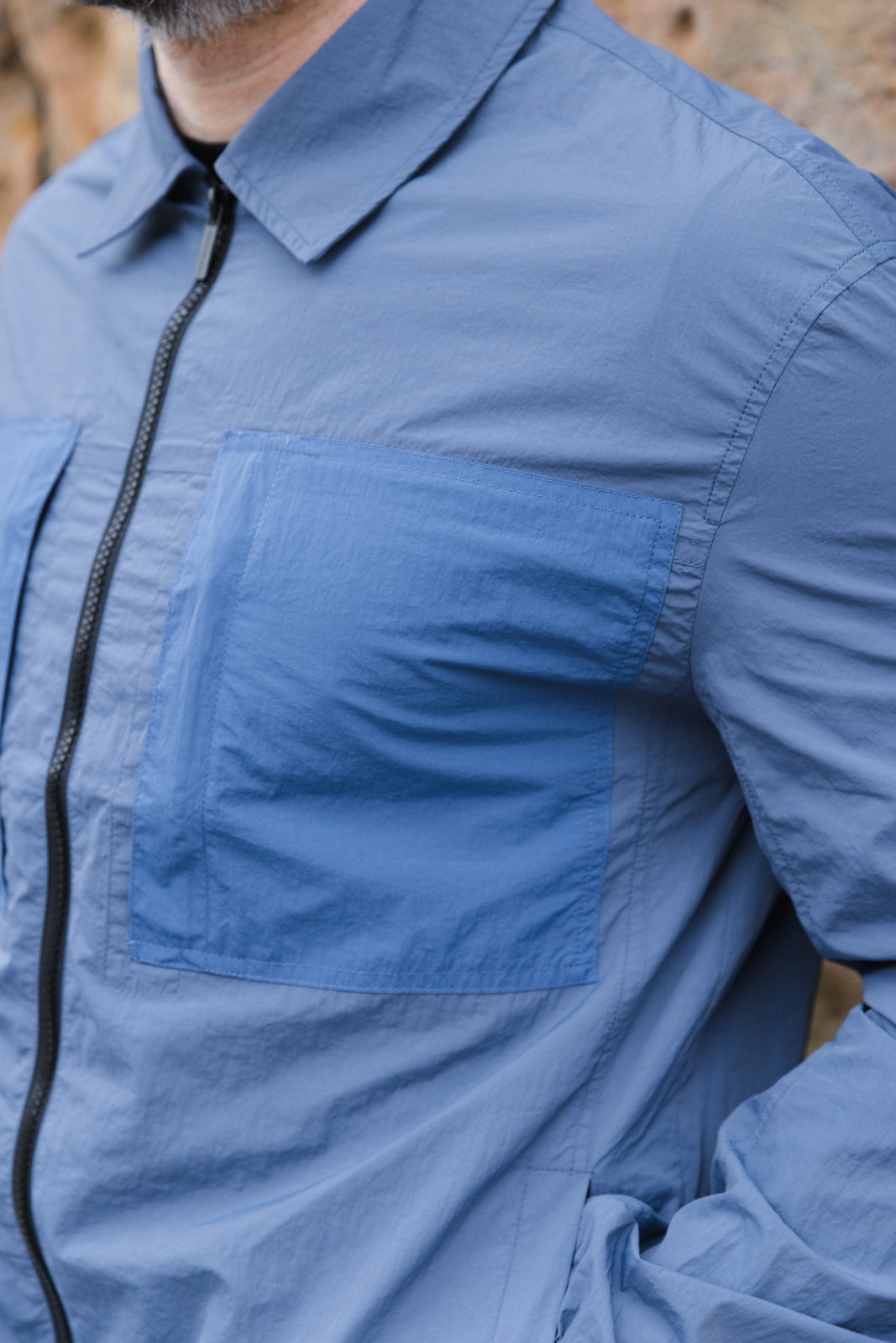 Brasco Overshirt :: Steel Blue - Terrace Cult