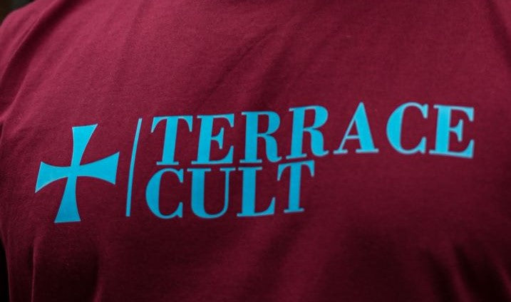 Cult X Logo Tee :: Claret & Blue
