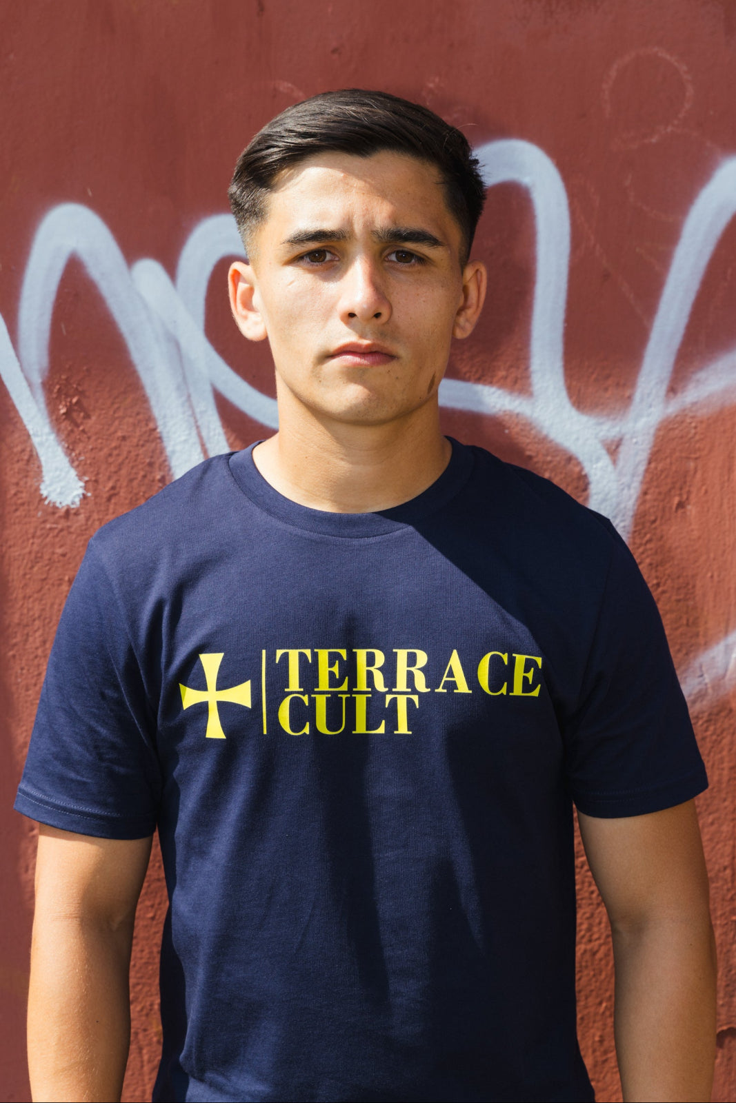 Cult X Logo Tee :: Navy - Terrace Cult