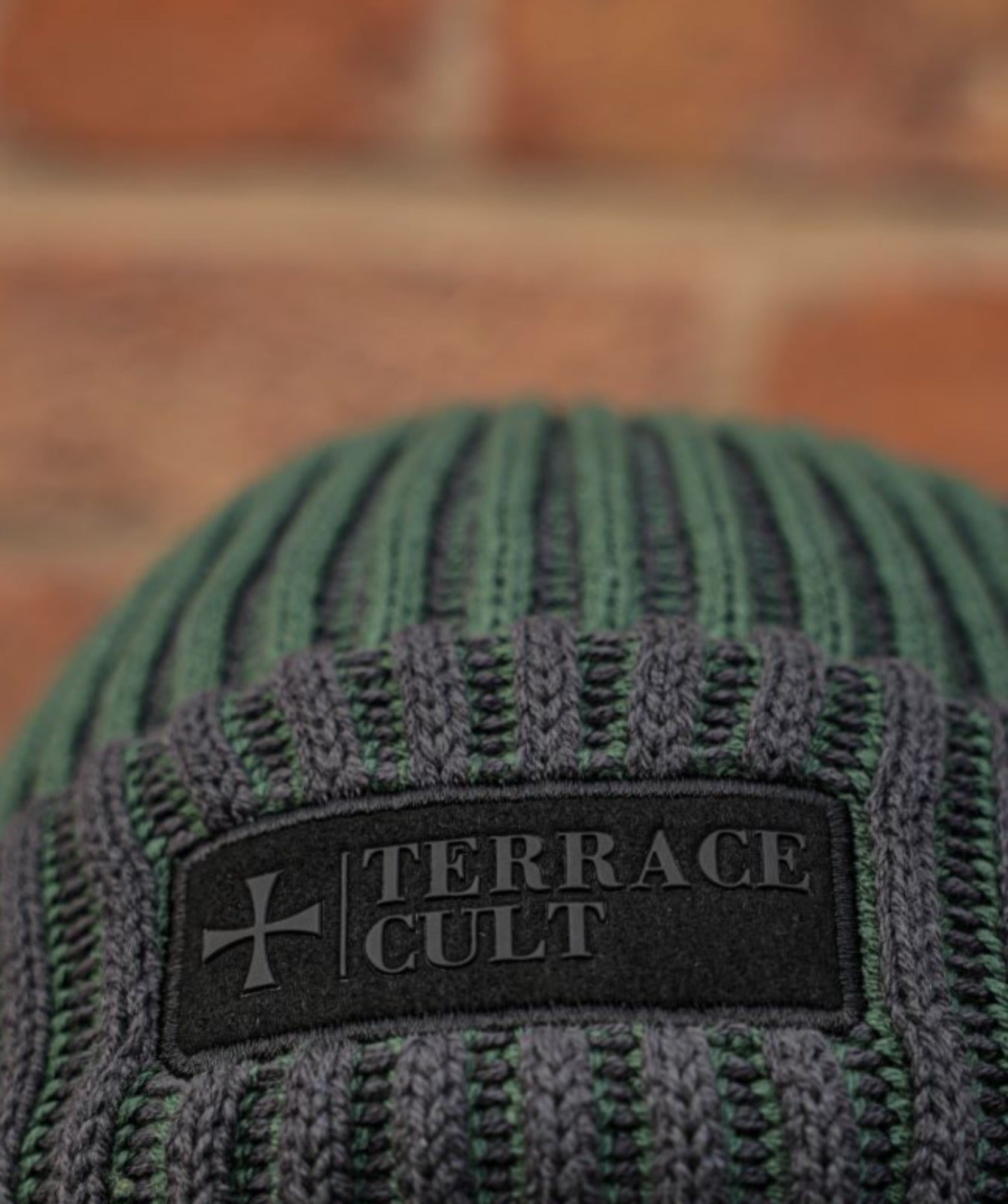 Premium Ribbed Beanie :: Khaki /  Dark Grey