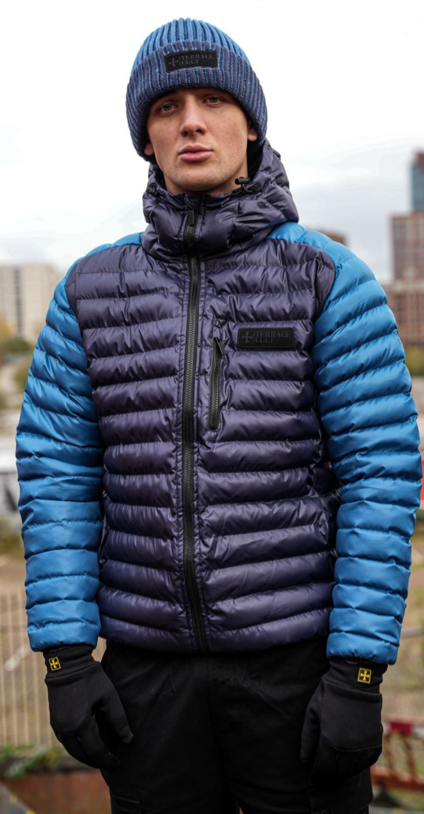 Angelo Insulated Hooded Jacket :: Navy/Infinity Blue
