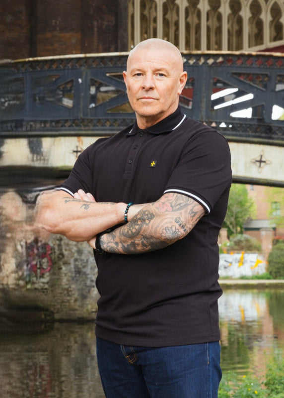 Premium Pique Polo :: Black/White - Terrace Cult