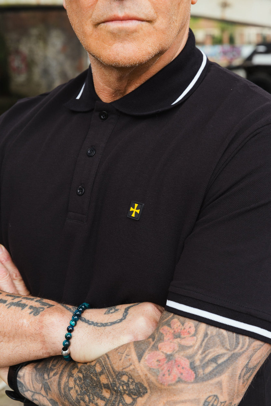 Premium Pique Polo :: Black/White