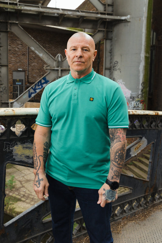 Premium Pique Polo :: Forest Green/White