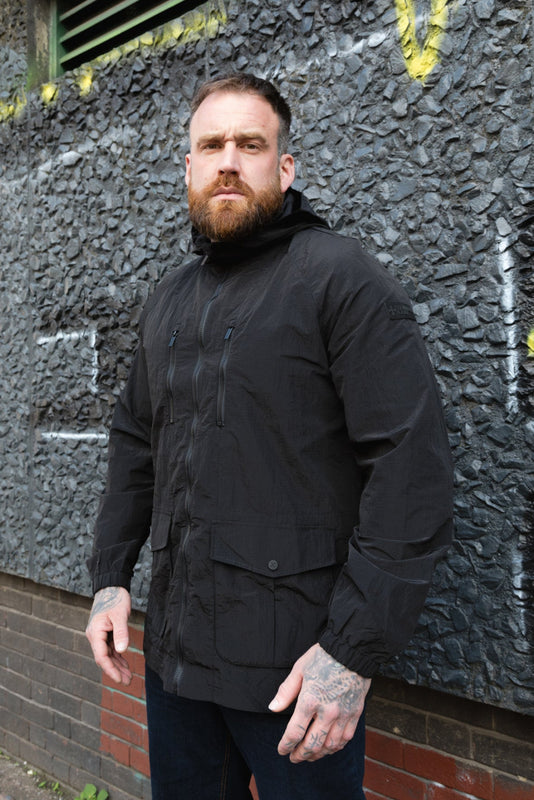Tessio Ripstop Jacket :: Stealth Black - Terrace Cult