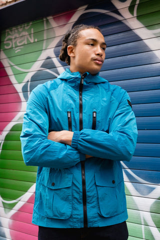 Tessio Ripstop Jacket :: Electric Blue - Terrace Cult