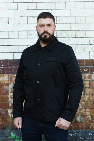 Vito Cotton Overshirt :: Black