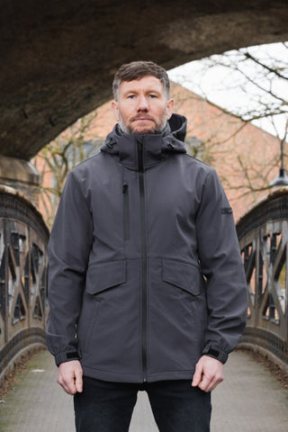 Valenti Soft Shell Jacket :: Dark Grey - Terrace Cult