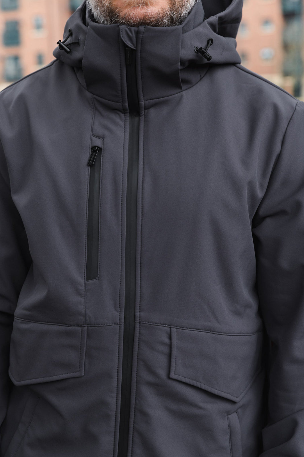 Valenti Soft Shell Jacket :: Dark Grey - Terrace Cult