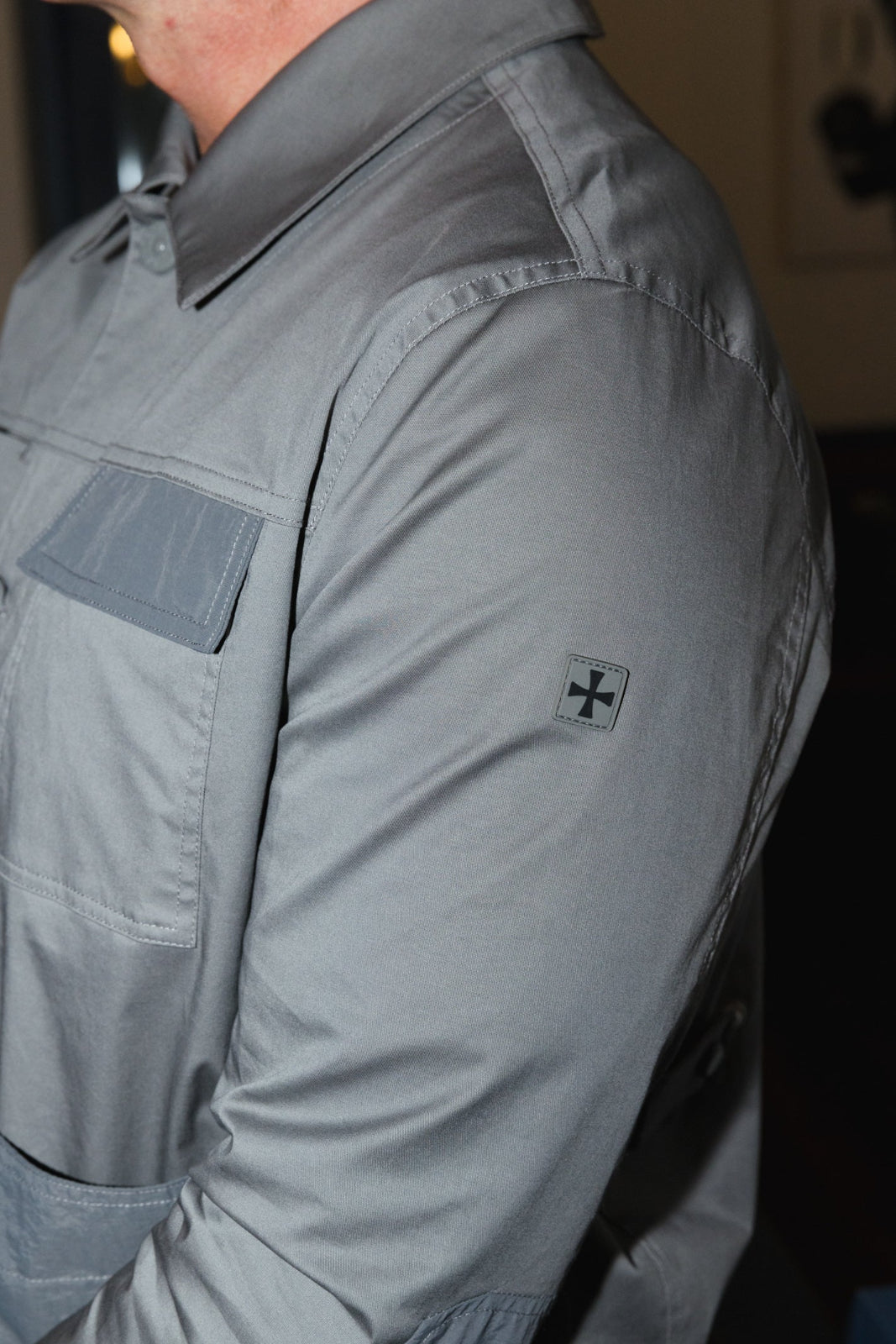 Vito Cotton Overshirt :: Grey