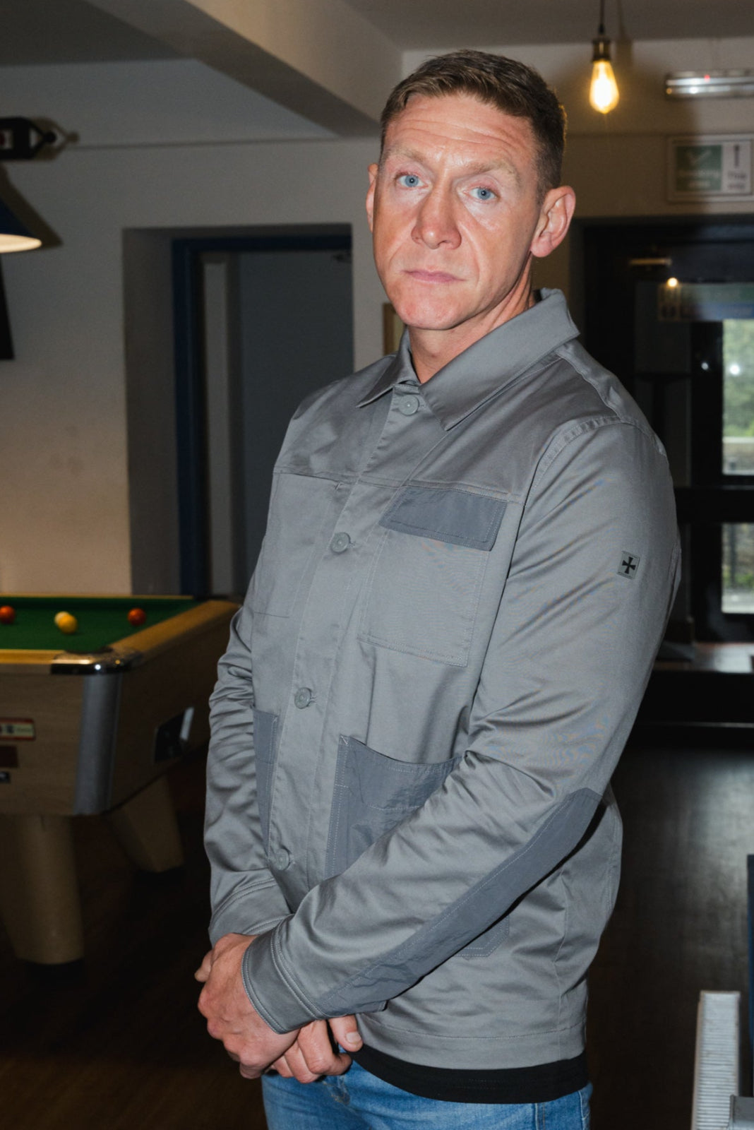 Vito Cotton Overshirt :: Grey
