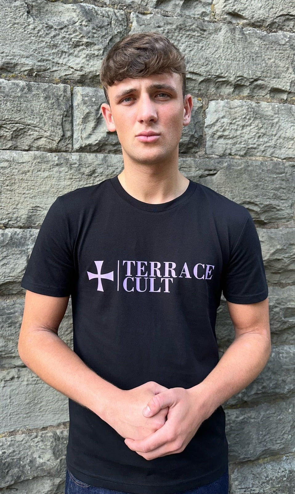 Cult X Logo Tee :: Black & Lilac