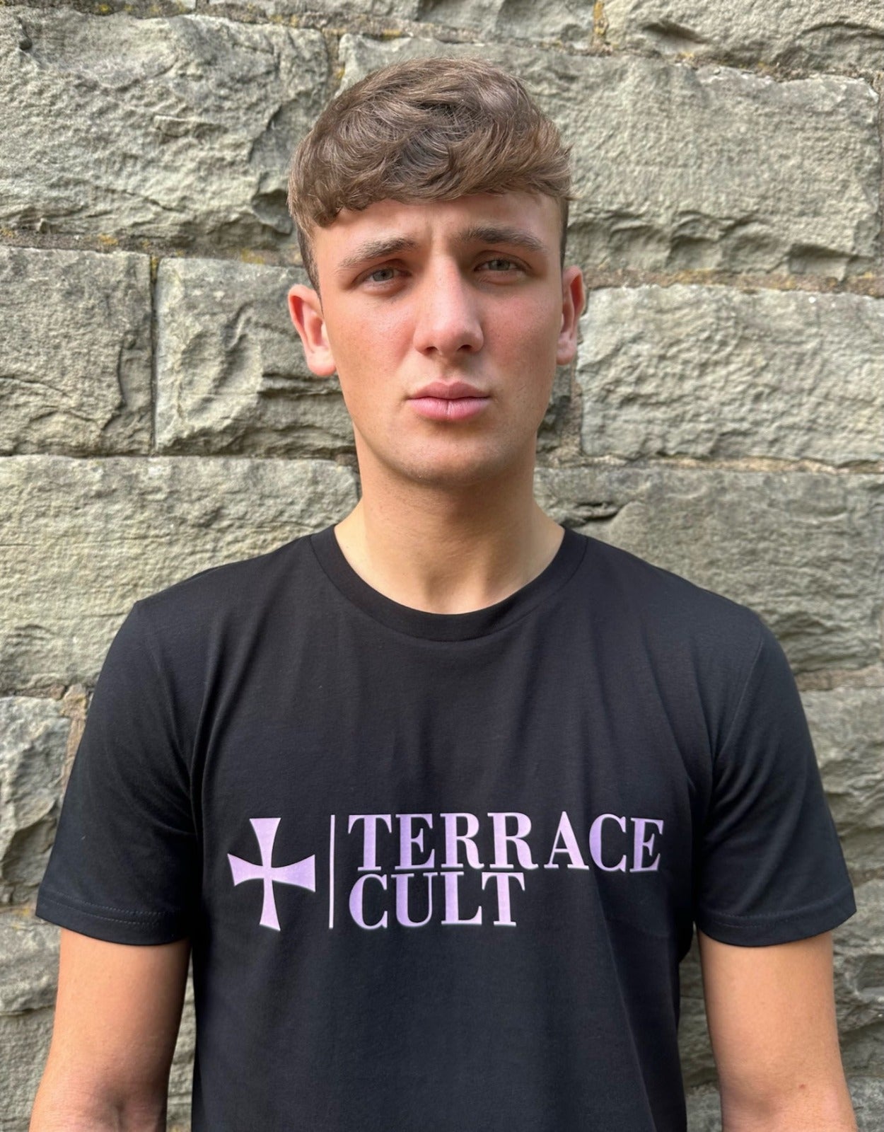 Cult X Logo Tee :: Black & Lilac