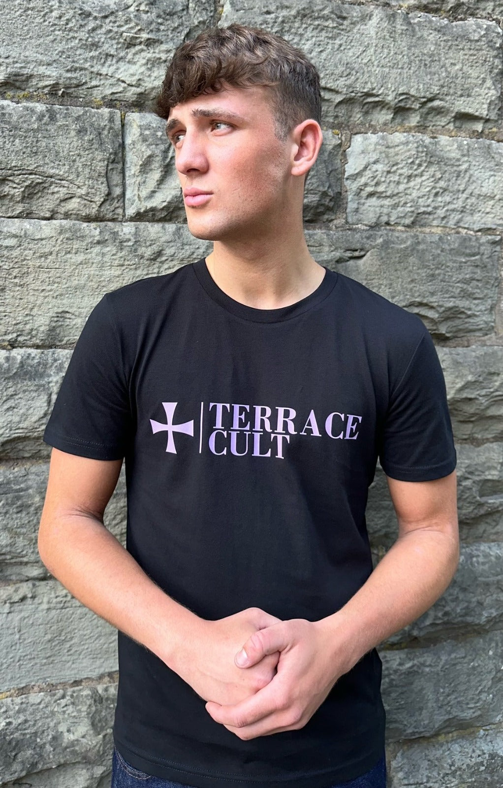 Cult X Logo Tee :: Black & Lilac