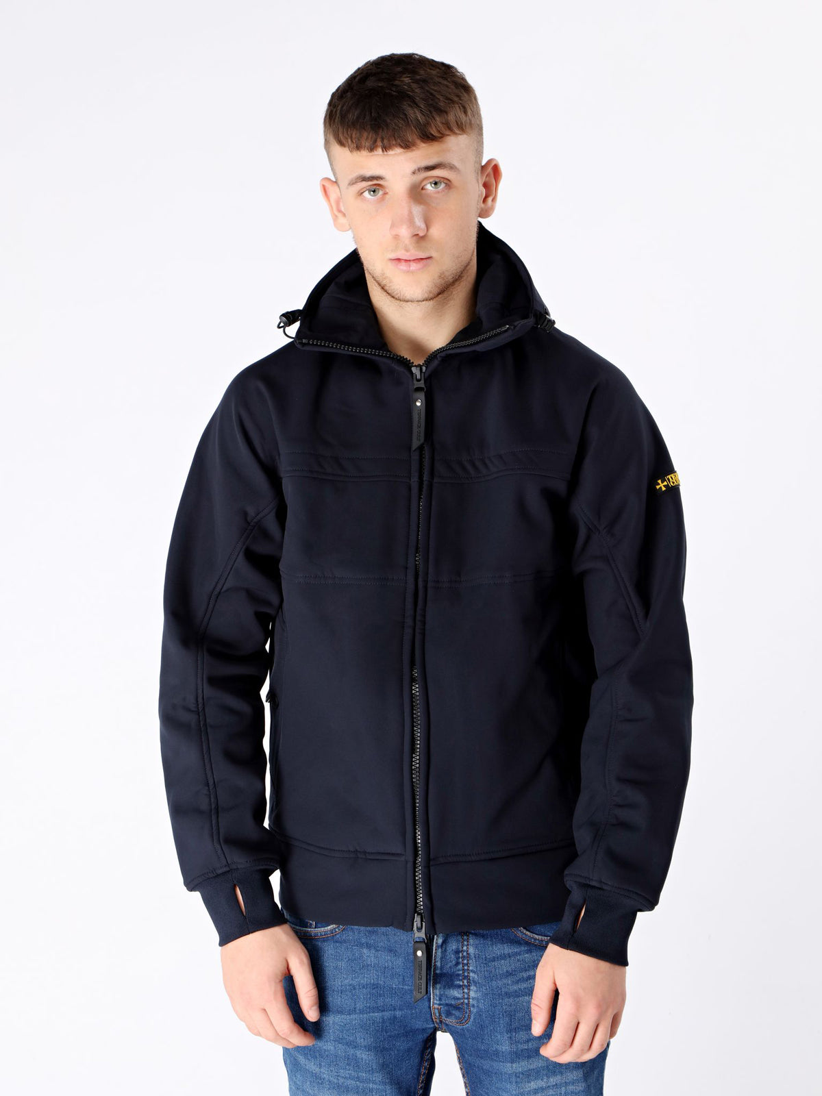 Navy Soft Shell Tech Jacket - Terrace Cult