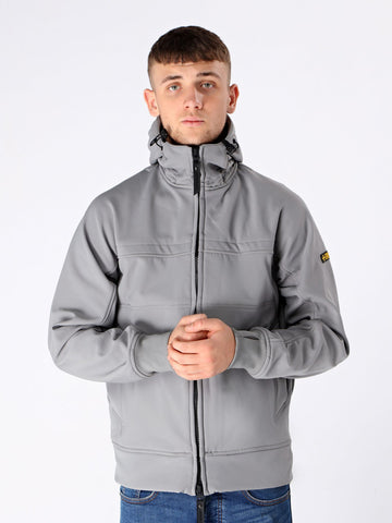 Grey Soft Shell Tech Jacket - Terrace Cult