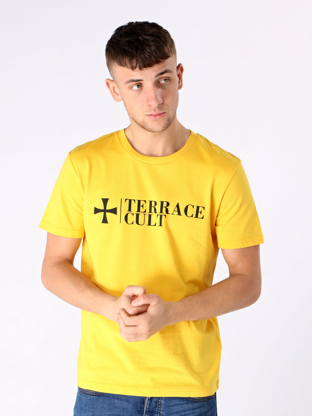 Cult X Logo Tee :: Yellow - Terrace Cult