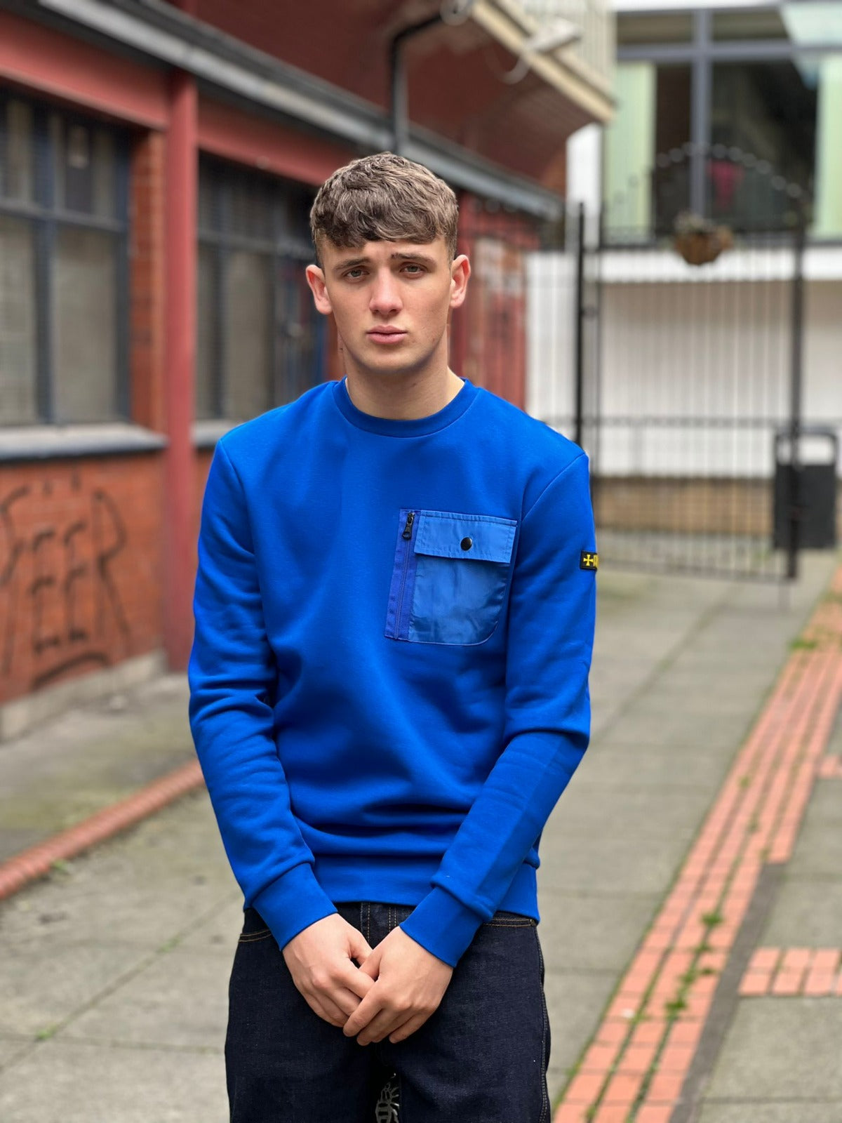 Terrace Cult Pocket Sweat :: Cobalt Blue