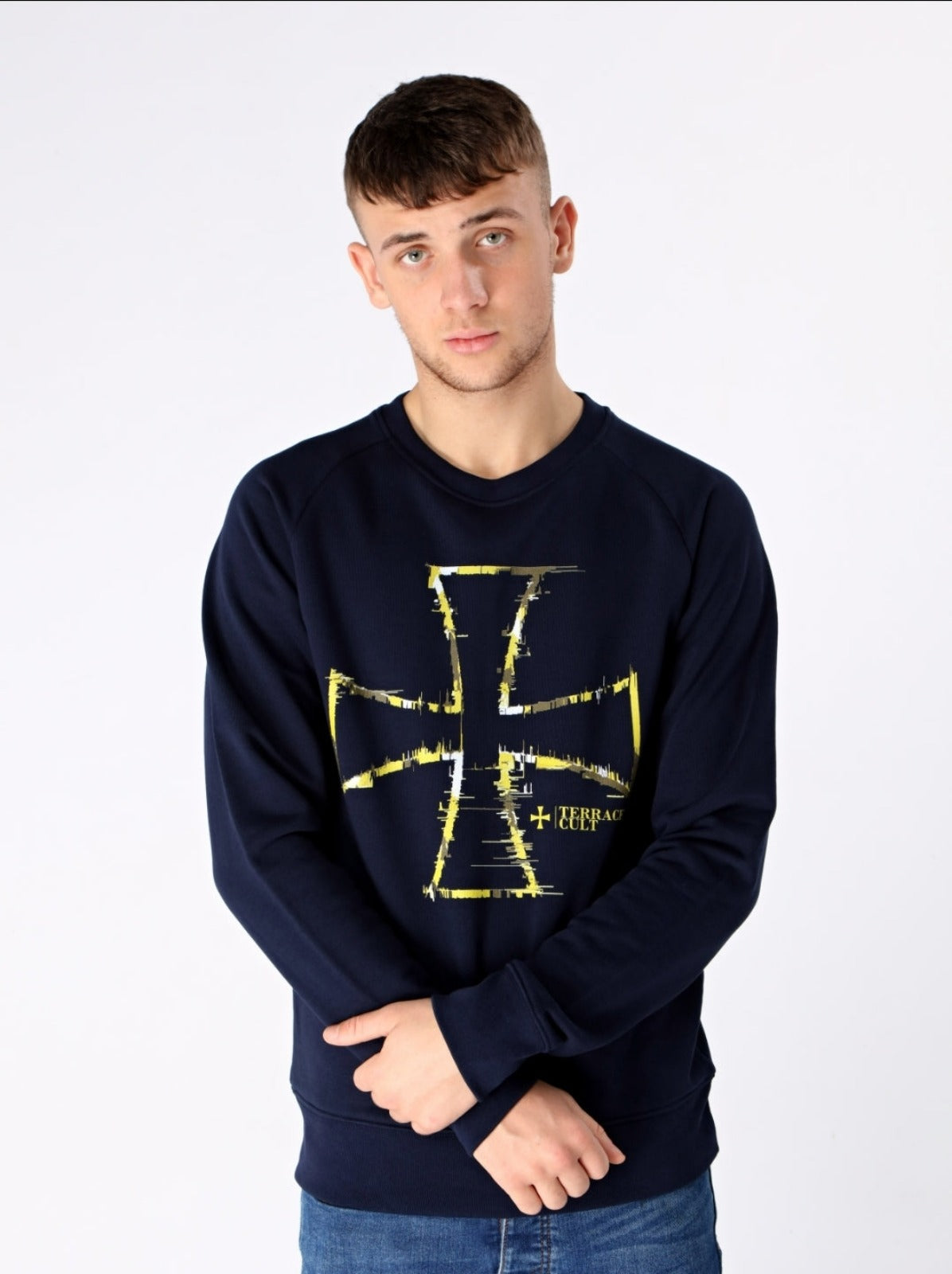 Terrace Cult Glitch Sweater - Navy - Terrace Cult