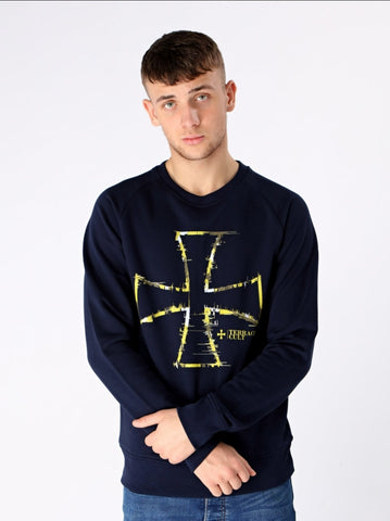 Terrace Cult Glitch Sweater - Navy - Terrace Cult