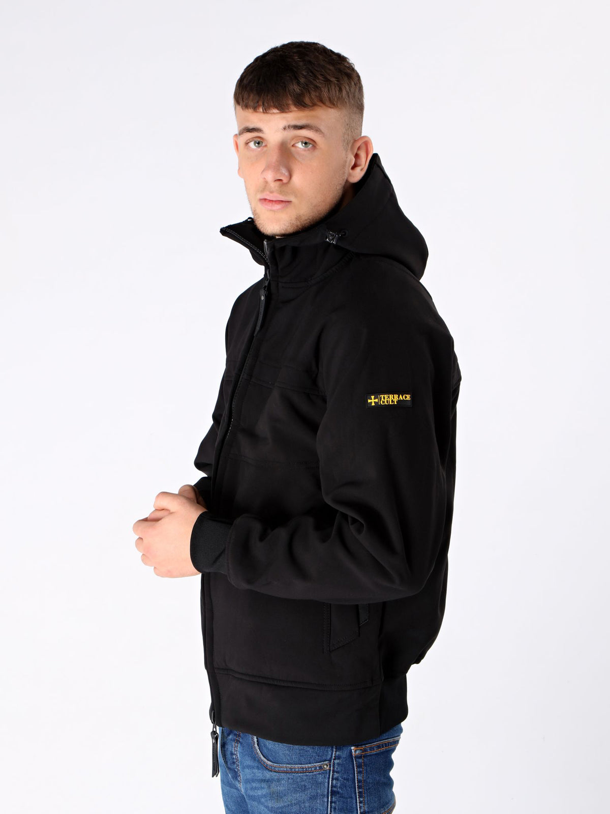 Black Soft Shell Tech Jacket - Terrace Cult