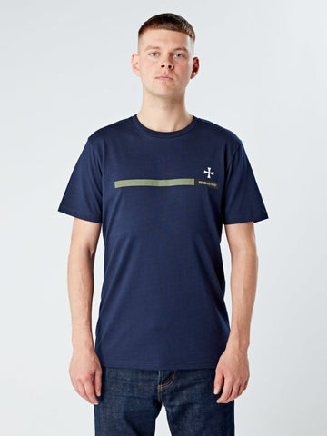 Stripe Graphic Tee :: Navy