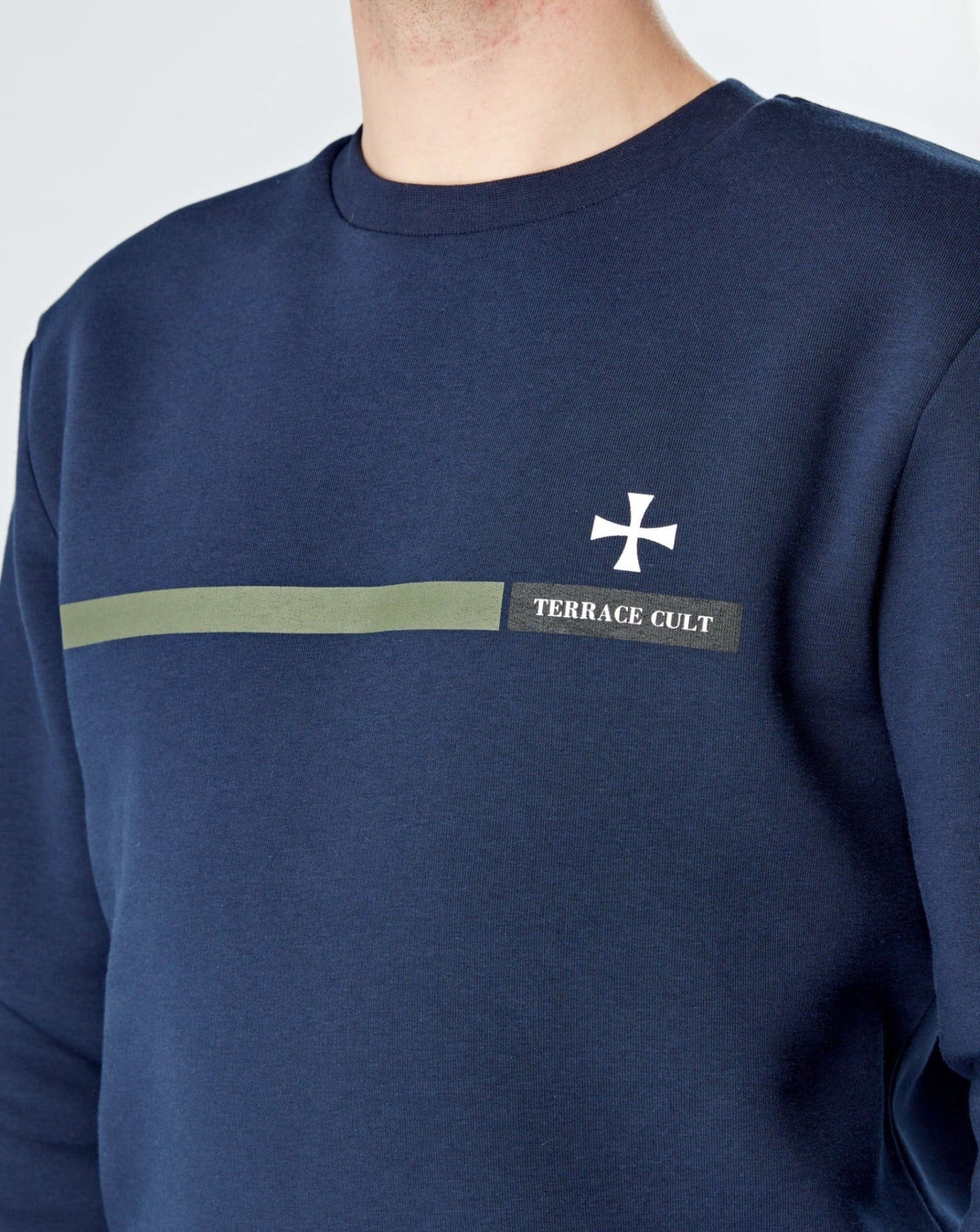 Stripe Graphic Sweater :: Navy