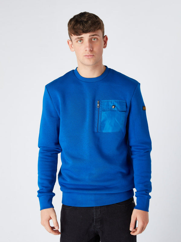 Terrace Cult Pocket Sweat :: Cobalt Blue