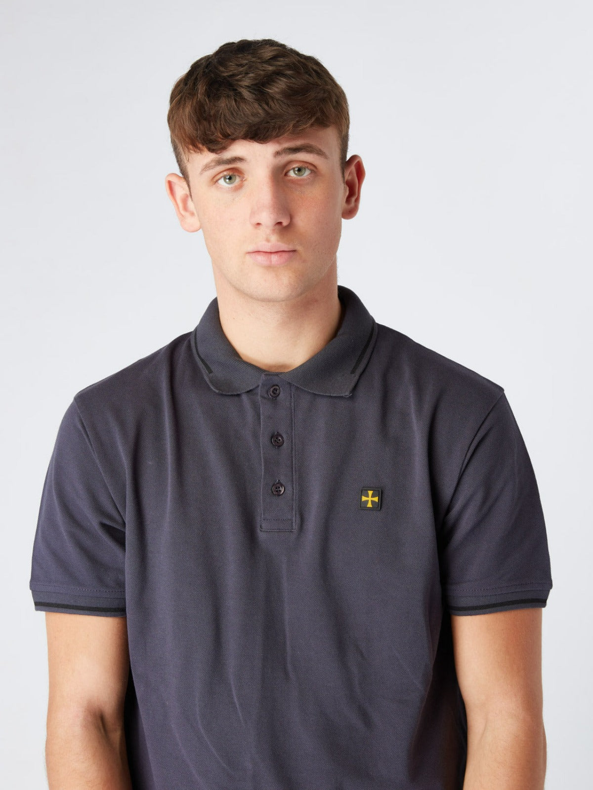 Premium Pique Polo :: Charcoal/Black